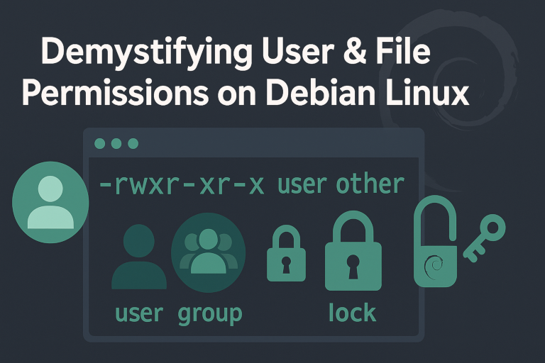Example ls -l output showing file permissions